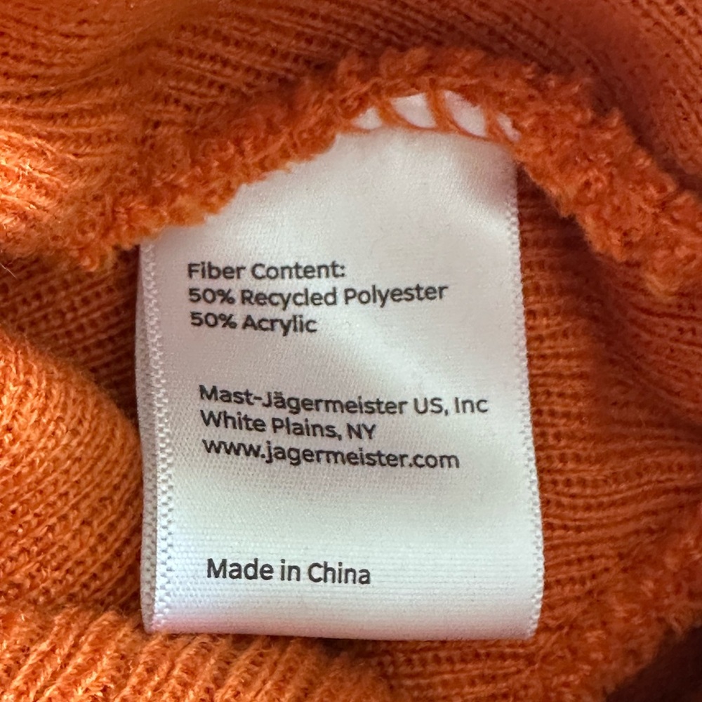 Jagermeister Orange Knit Beanie with Branded Tag - Picture 3 of 3